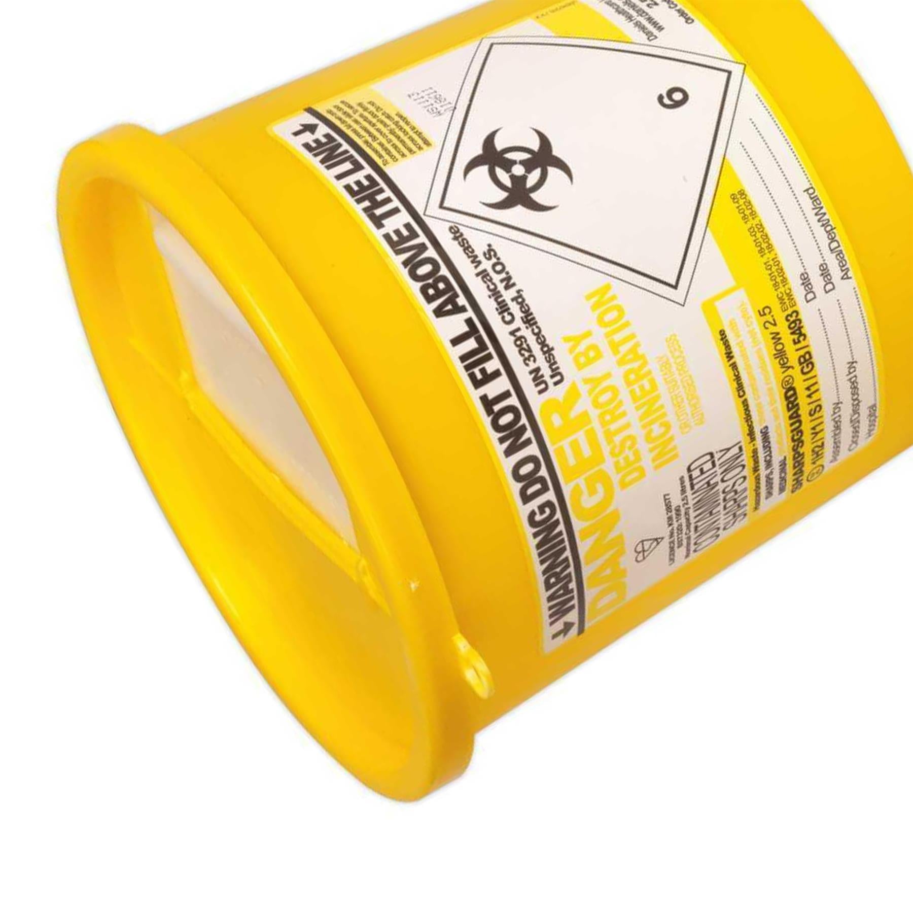 Sealey Safe Sharps Waste Storage Bin 2.5L