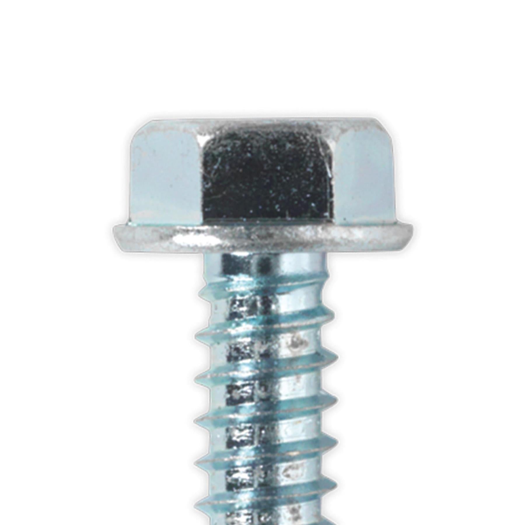 Sealey Self Drilling Screw 6.3 x 50mm Hex Head Zinc Pack of 100