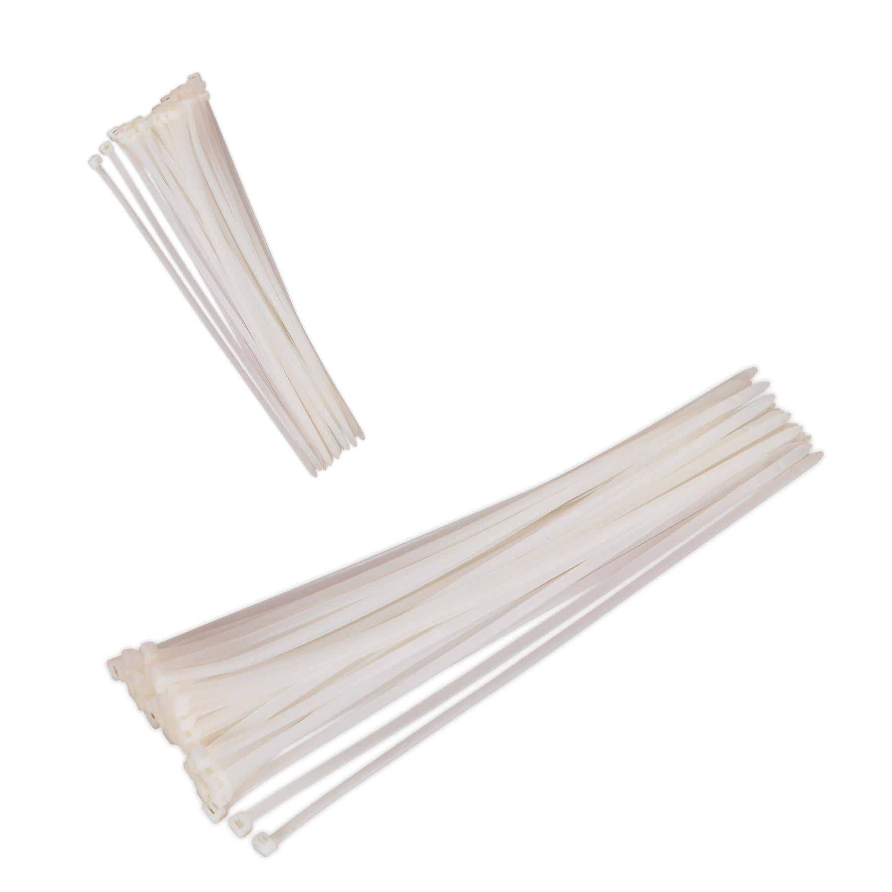 Sealey Cable Tie 450 x 7.6mm White Pack of 50