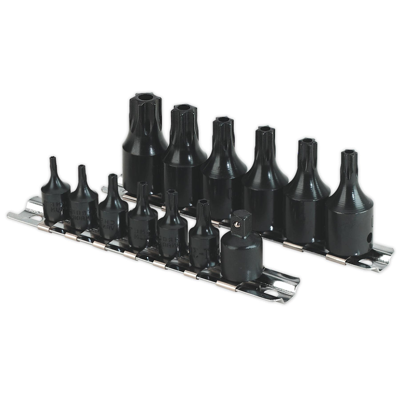 Sealey TRX-Star* Security Socket Bit Set 13pc 1/4"&3/8"Sq Dr