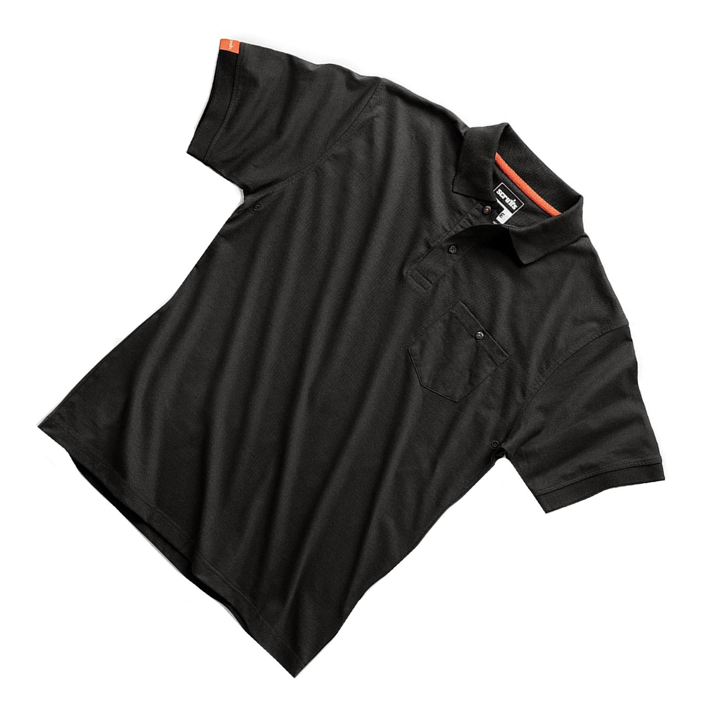 Scruffs Eco Polo Top Work Shirt Black XS | Short Sleeve Workwear