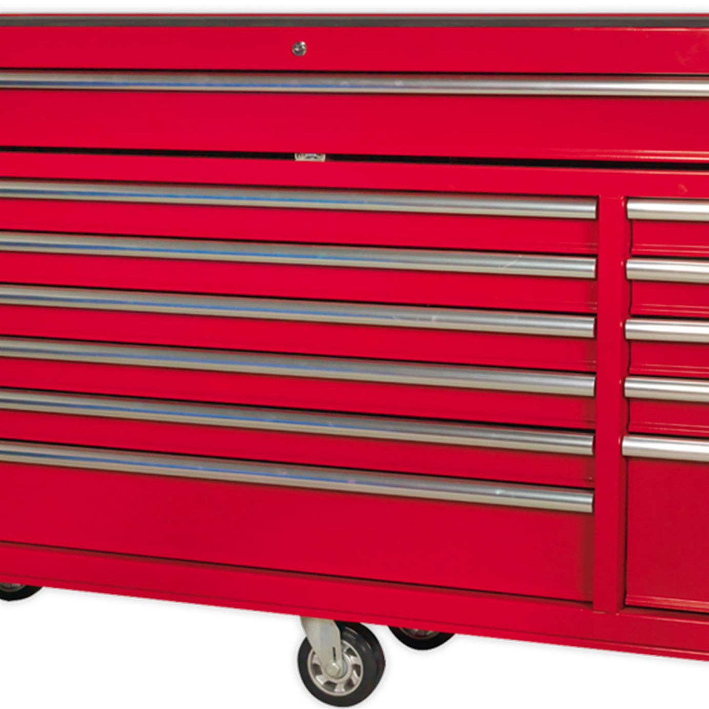 Sealey Rollcab 12 Drawer with Ball Bearing Slides Heavy-Duty - Red