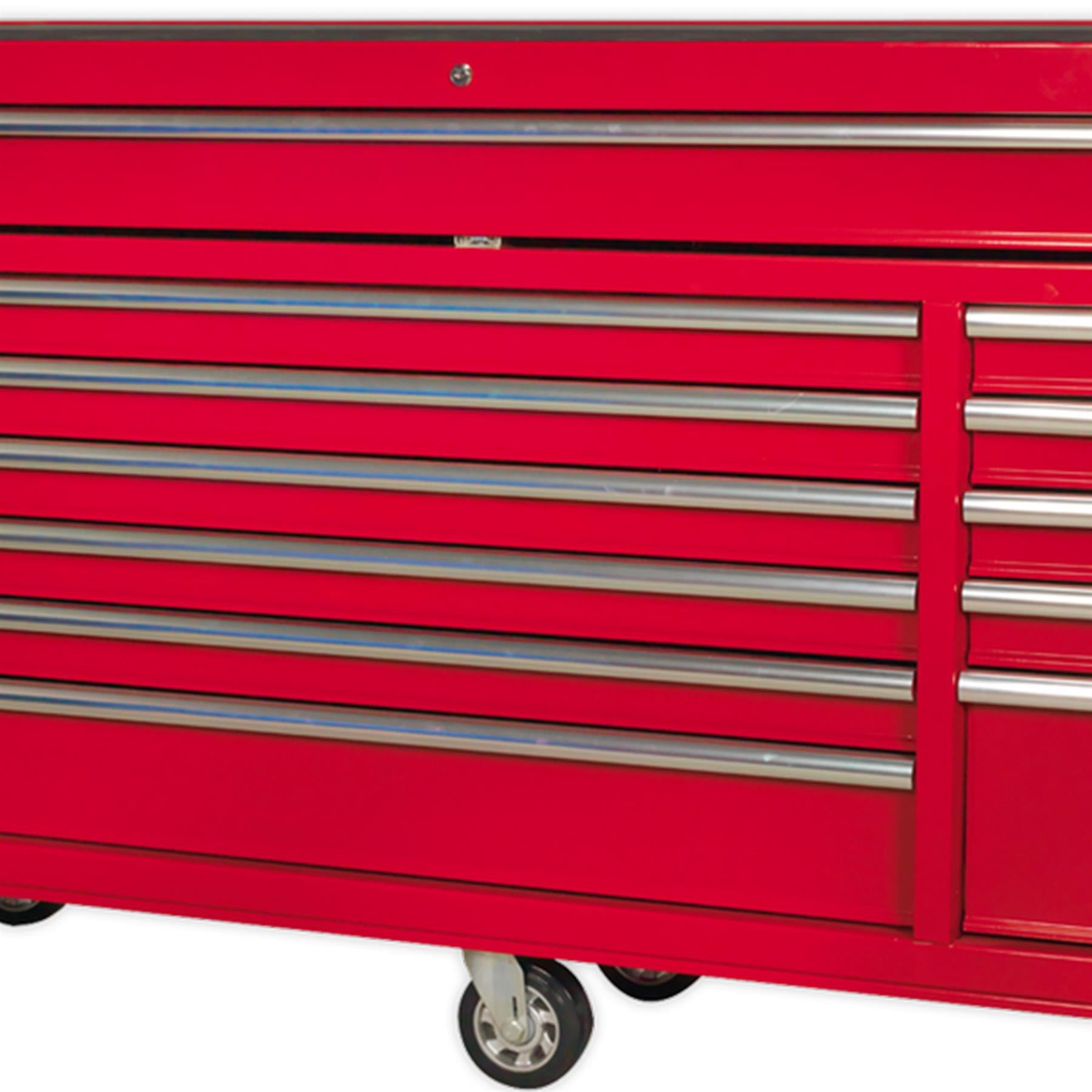 Sealey Rollcab 12 Drawer with Ball Bearing Slides Heavy-Duty - Red