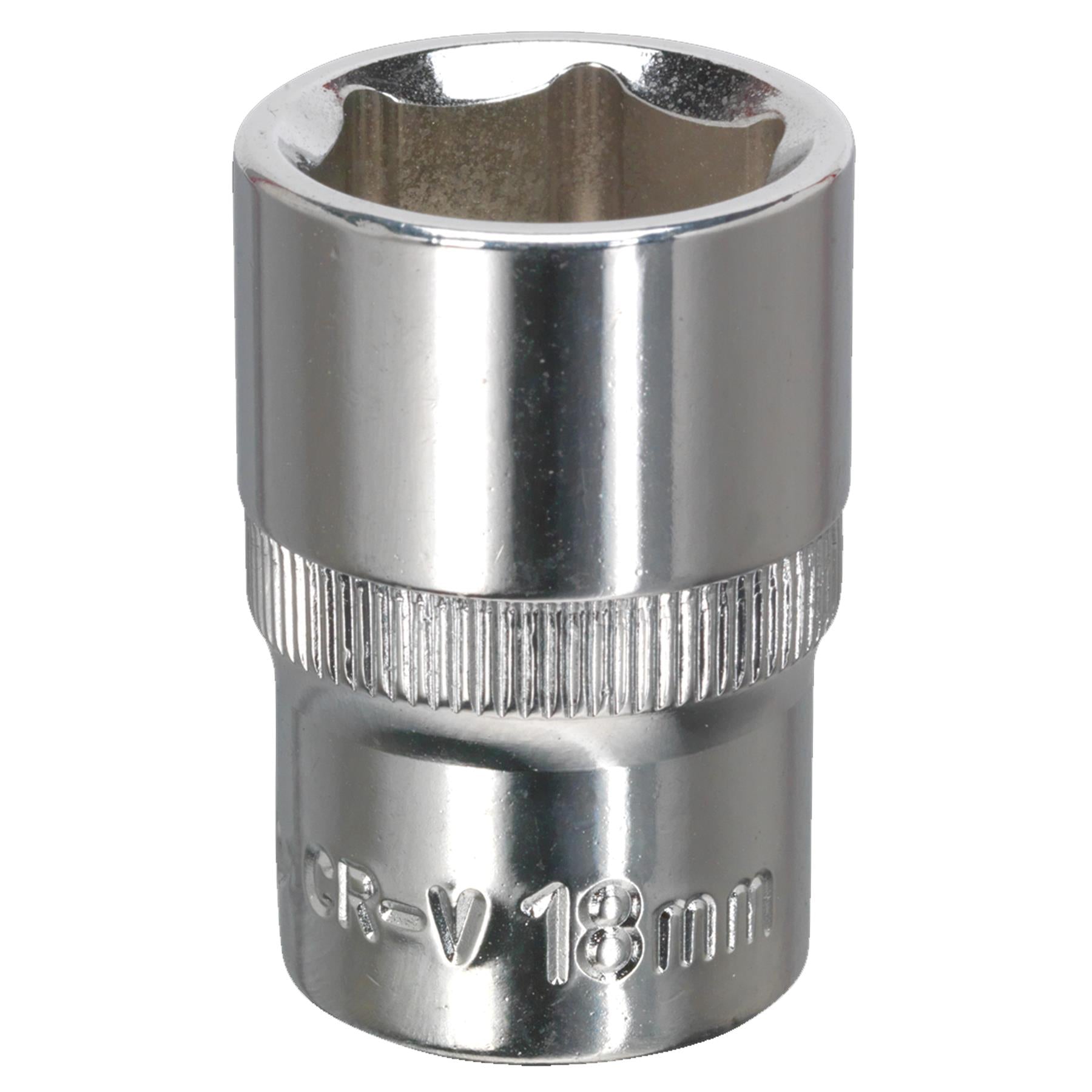 Sealey WallDrive Socket 18mm 1/2"Sq Drive Fully Polished