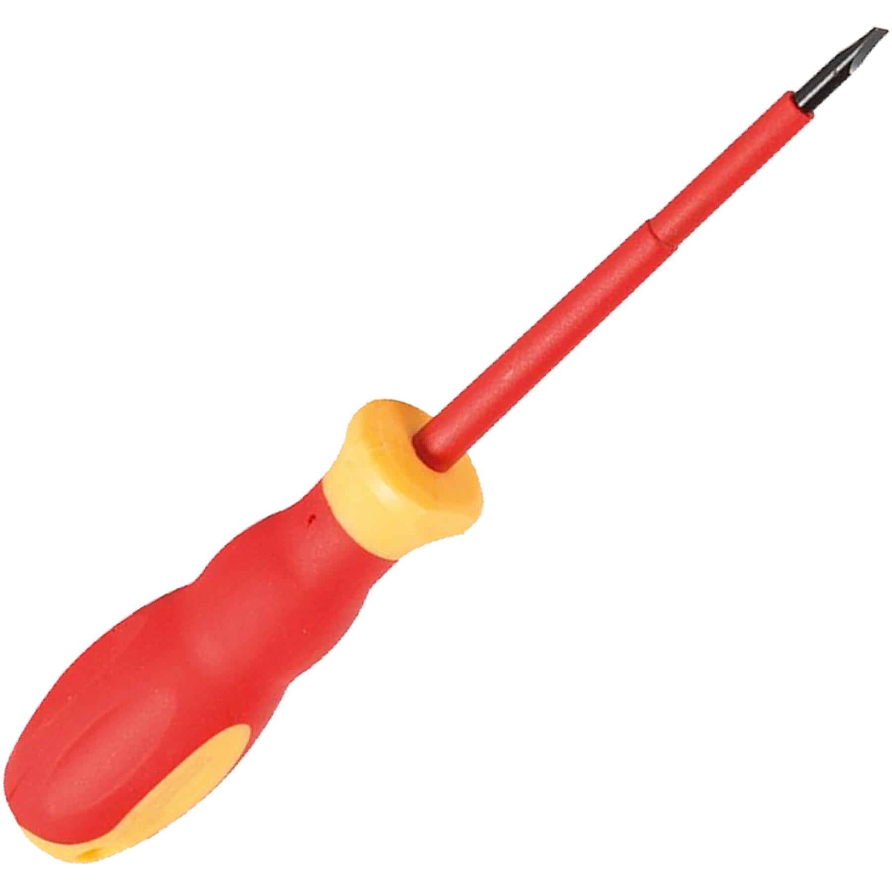 VDE Soft-Grip Electricians Screwdriver Slotted Ergonomic Handles 0.8 x 4 x 100mm