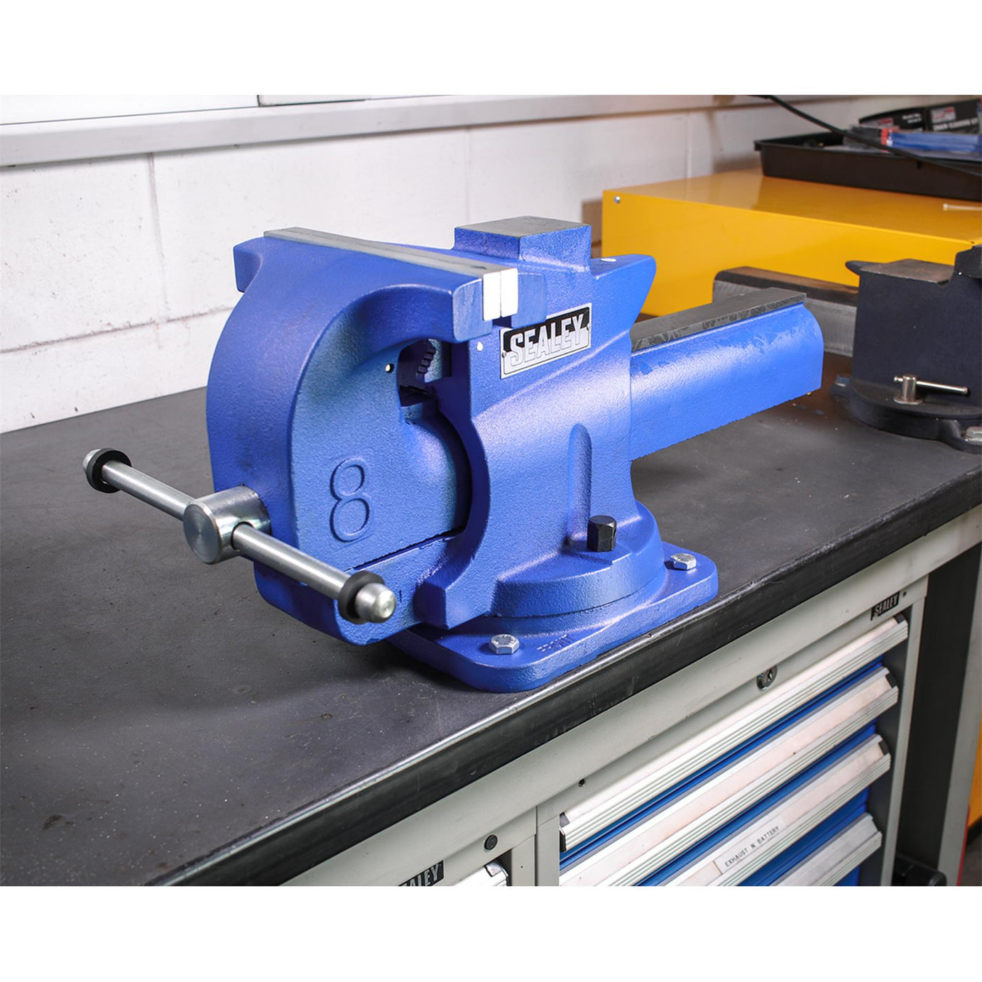 Sealey Vice 200mm Quick Action Swivel Base Cast Iron