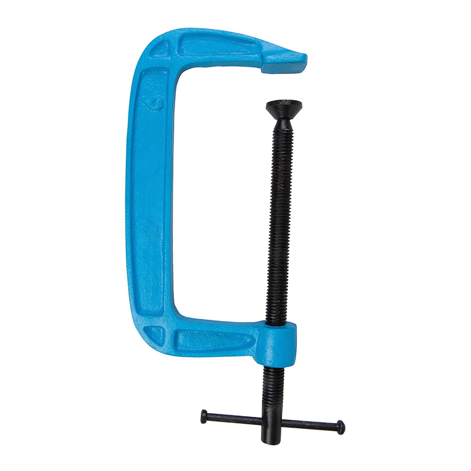 Light Duty G Clamp Cast Iron Frame With Black Phosphate Thread Coating 150mm