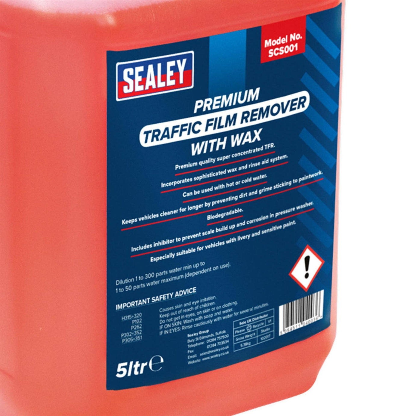 Sealey TFR Premium Detergent with Wax Concentrated 5L