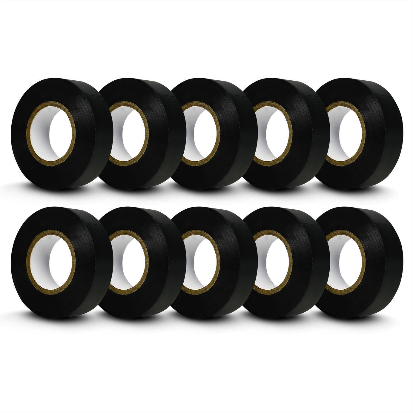 19mm X 22M Black Electrical Pvc Insulation / Insulating Tape Flame Retardant 10 Pcs