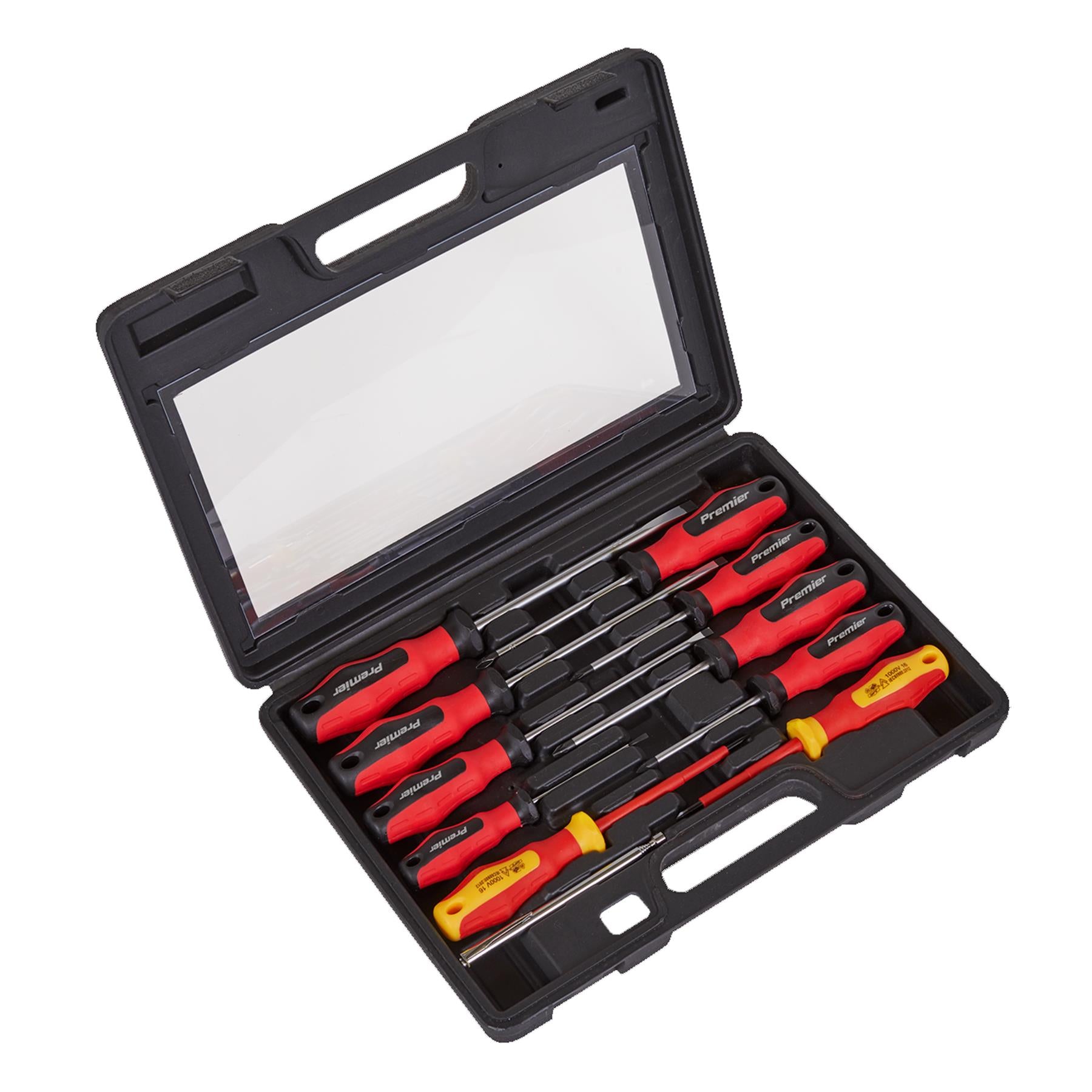 Sealey 11pc Screwdriver Set Insulated Magnetic Slotted Phillips Pozi PowerMAX