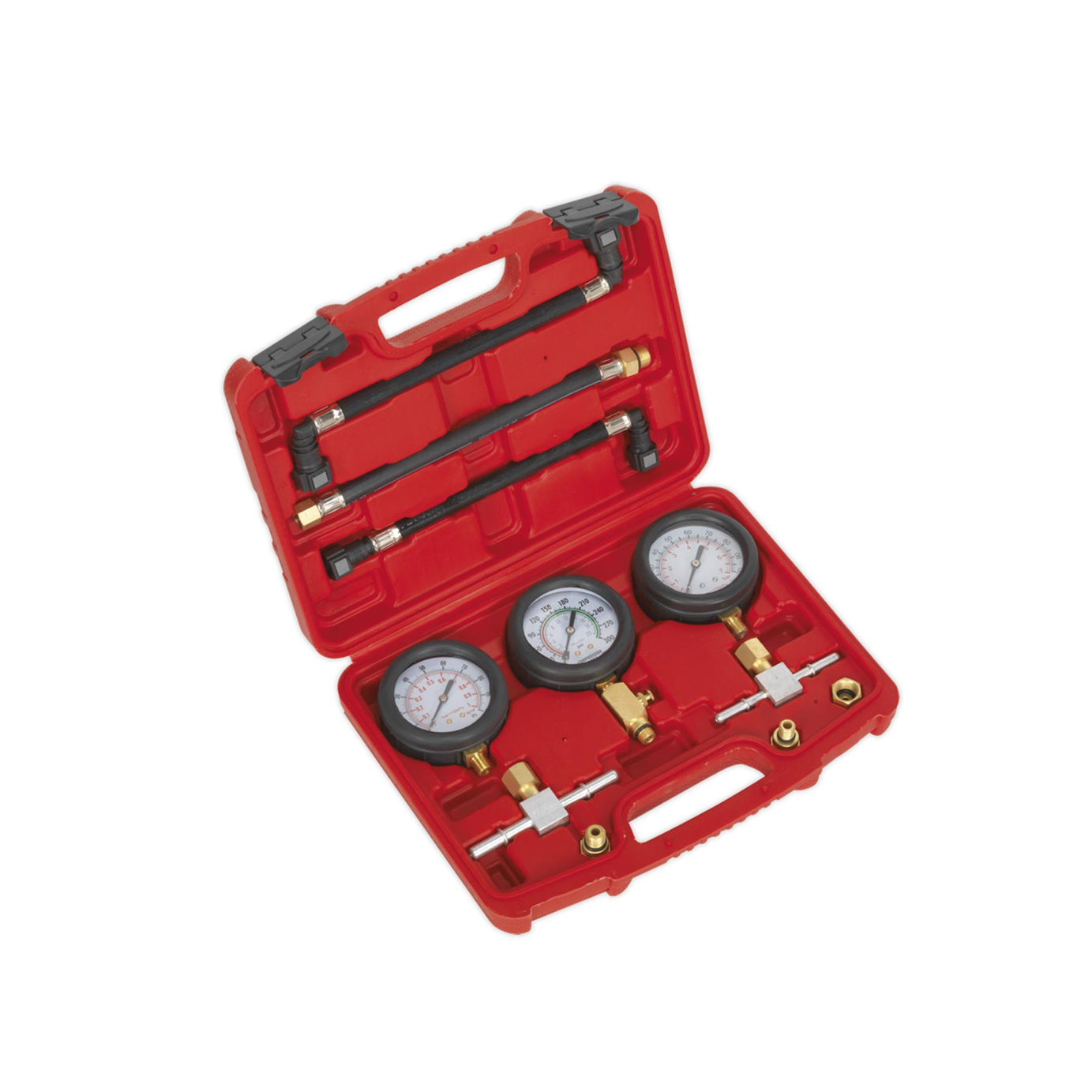 Sealey Motorcycle Compression & Fuel Pressure Gauge Set 3pc