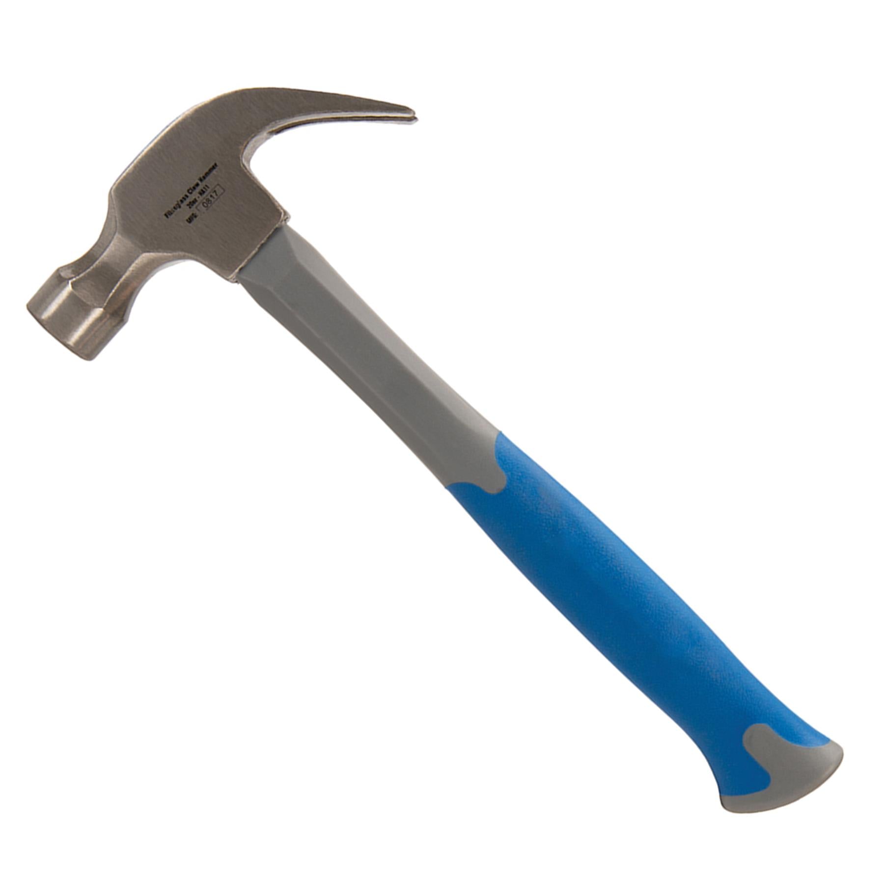 Fibreglass Claw Hammer 20Oz (567G) Curved Head Nail Pull Fiberglass High Grip
