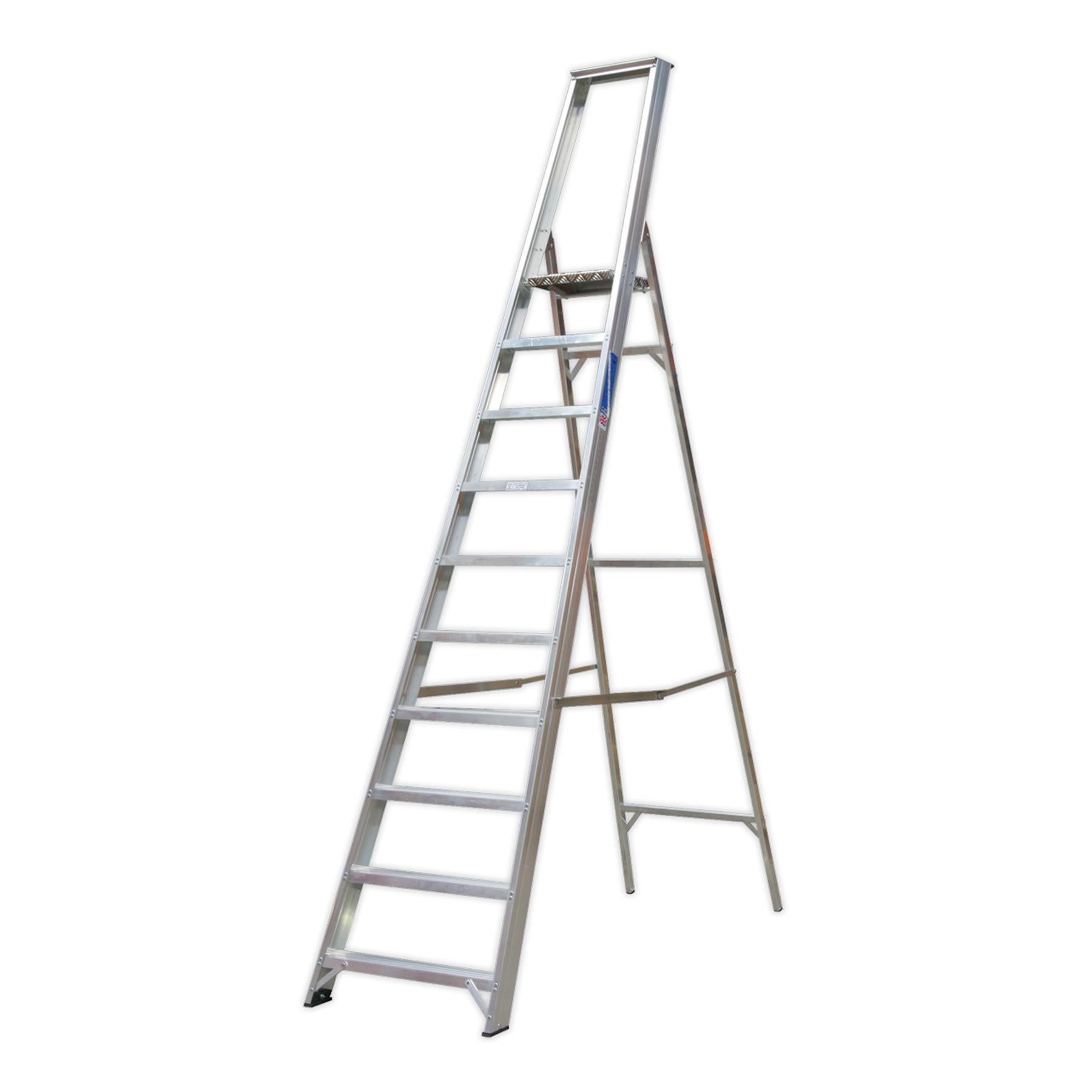Sealey Aluminium Step Ladder 10-Tread Industrial BS 2037/1