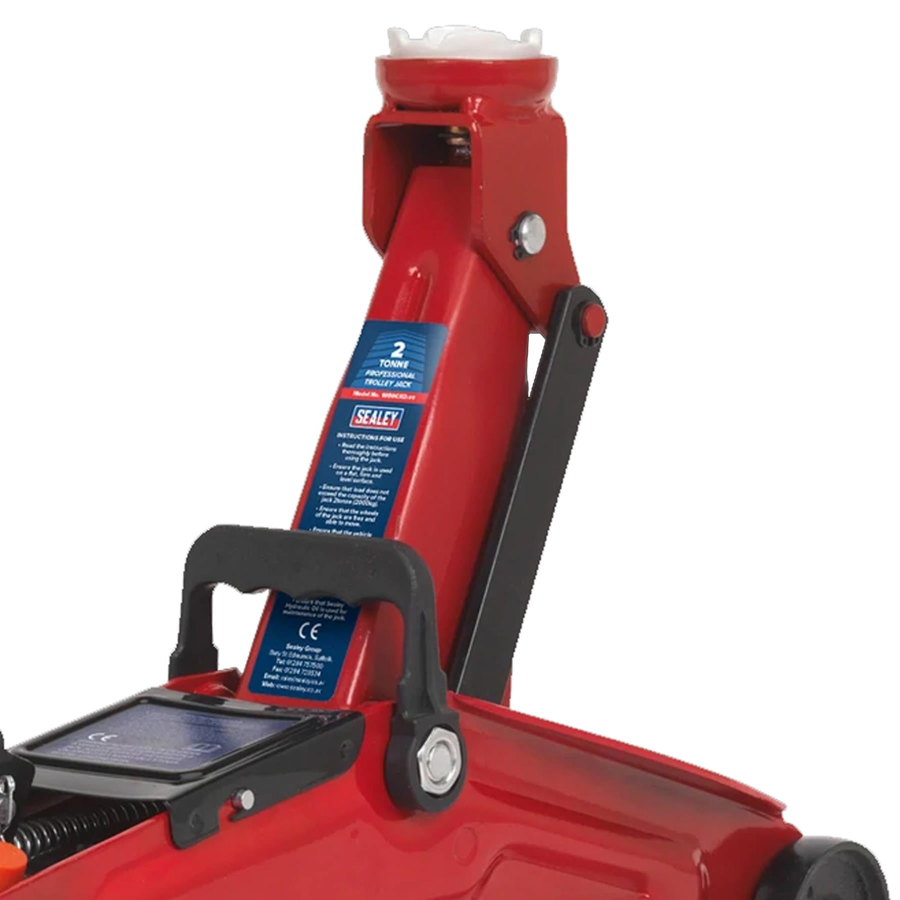 Sealey Trolley Jack 2tonne Short Chassis with Storage Case
