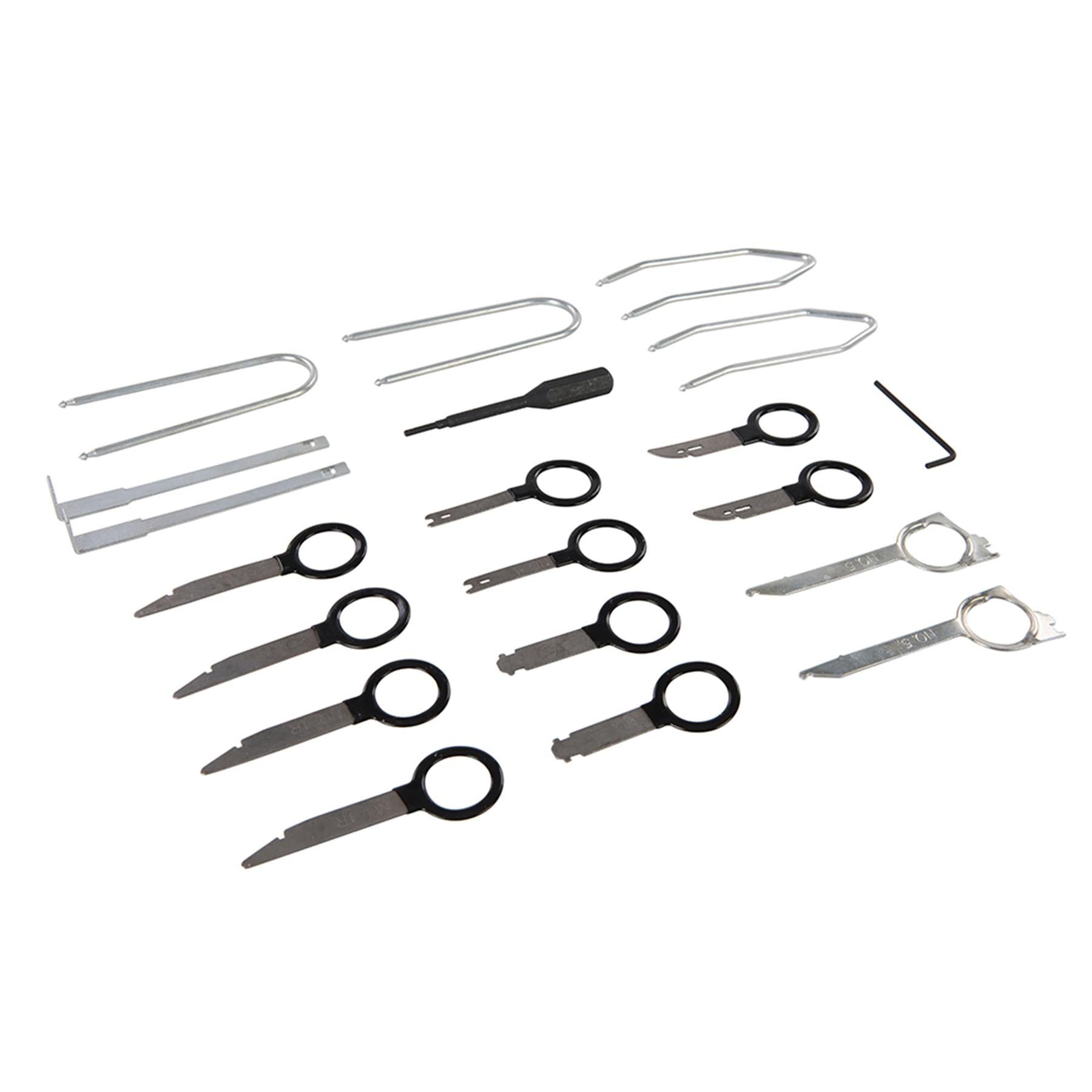 Radio Removal Kit 20Pc Car Radios Remover With Stainless Steel Keys