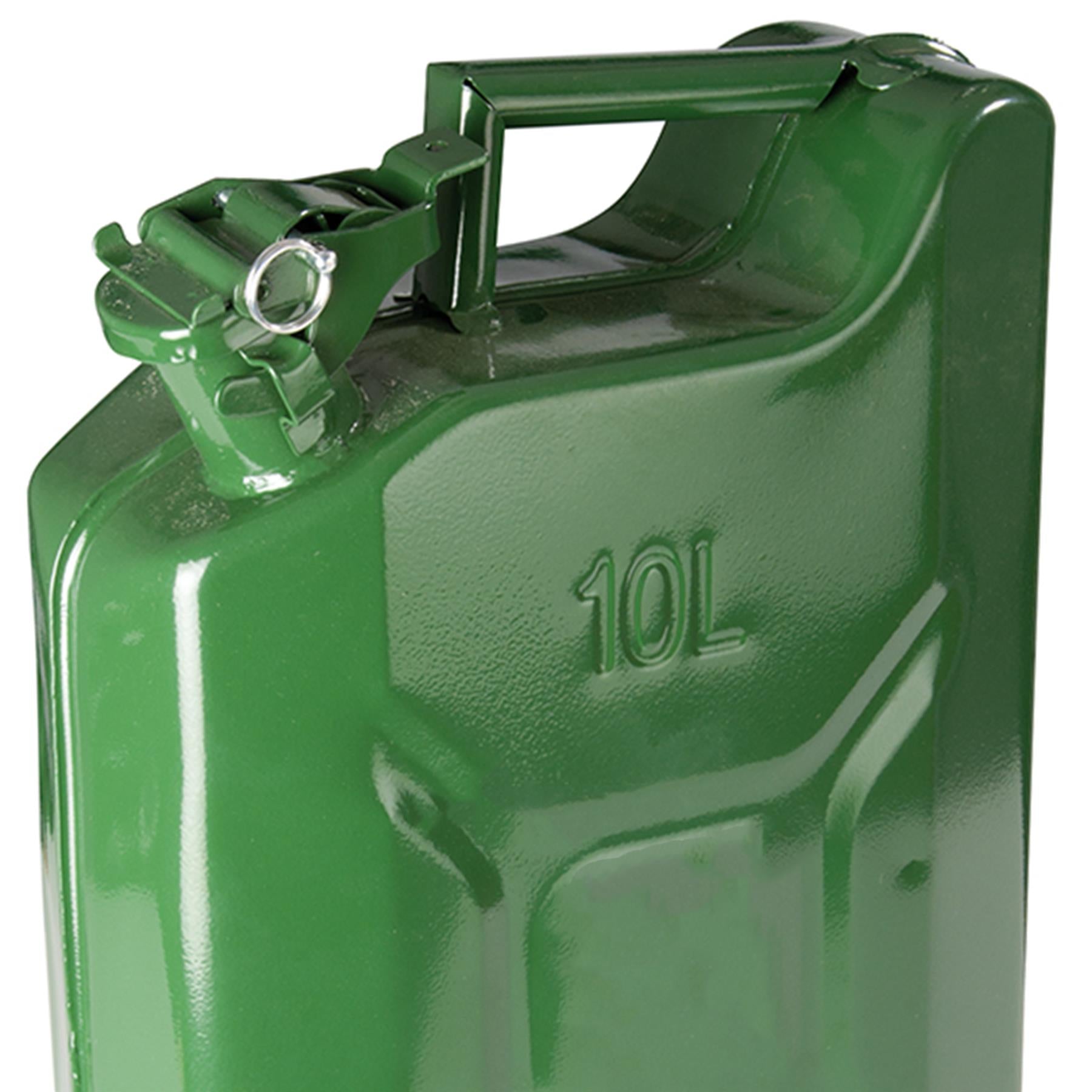 Jerry Can 10Ltr Strong Metal Durable Mechanic Garage Emergency Military Camping