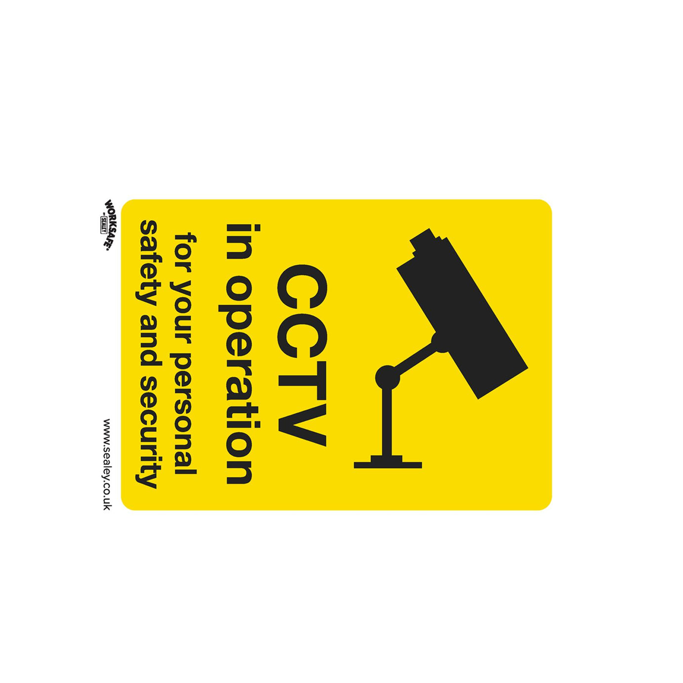 Sealey Safety Sign - CCTV - Rigid Plastic - Pack of 10
