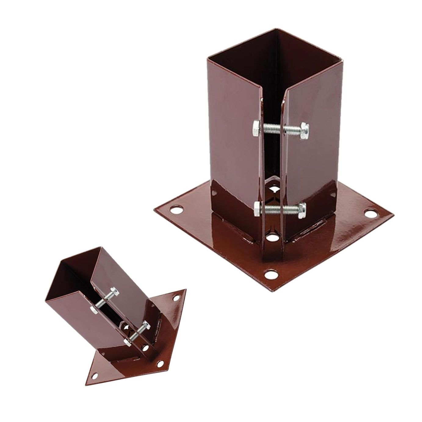 Fence Post Holders / Support - Metal - 3" Bolt Down 75 mm Like Metpost Bolt Grip 10PC