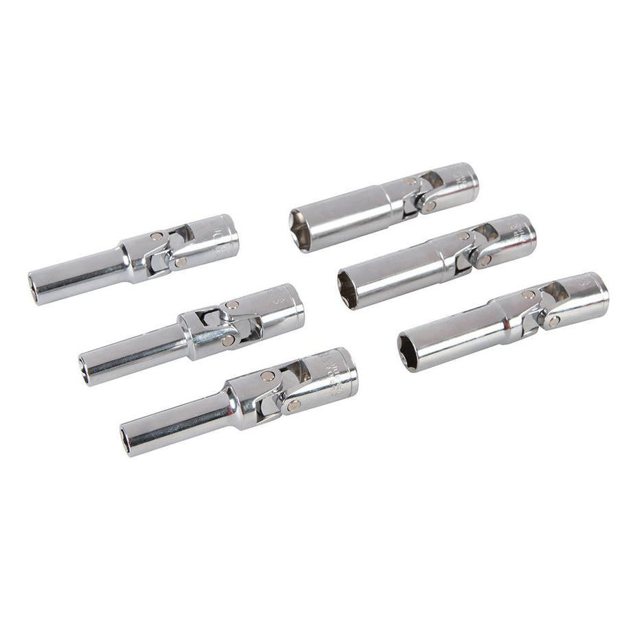 Glow Plug & Spark Plug Socket Set 6 3/8" / 8 - 16mm With Double-Pin Type Joint