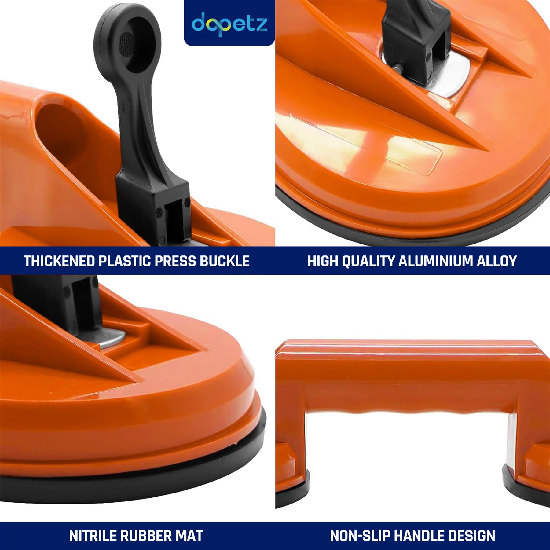 2PCs Glass Suction Lifter 70 Kg - Heavy Duty Glass Suction Pads Vacuum Cup Suckers[2PC,DP12459]