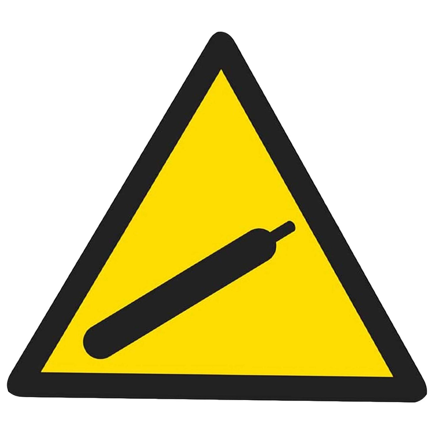 Warning Safety Sign - Danger Acetylene Cylinders - Self-Adhesive Vinyl