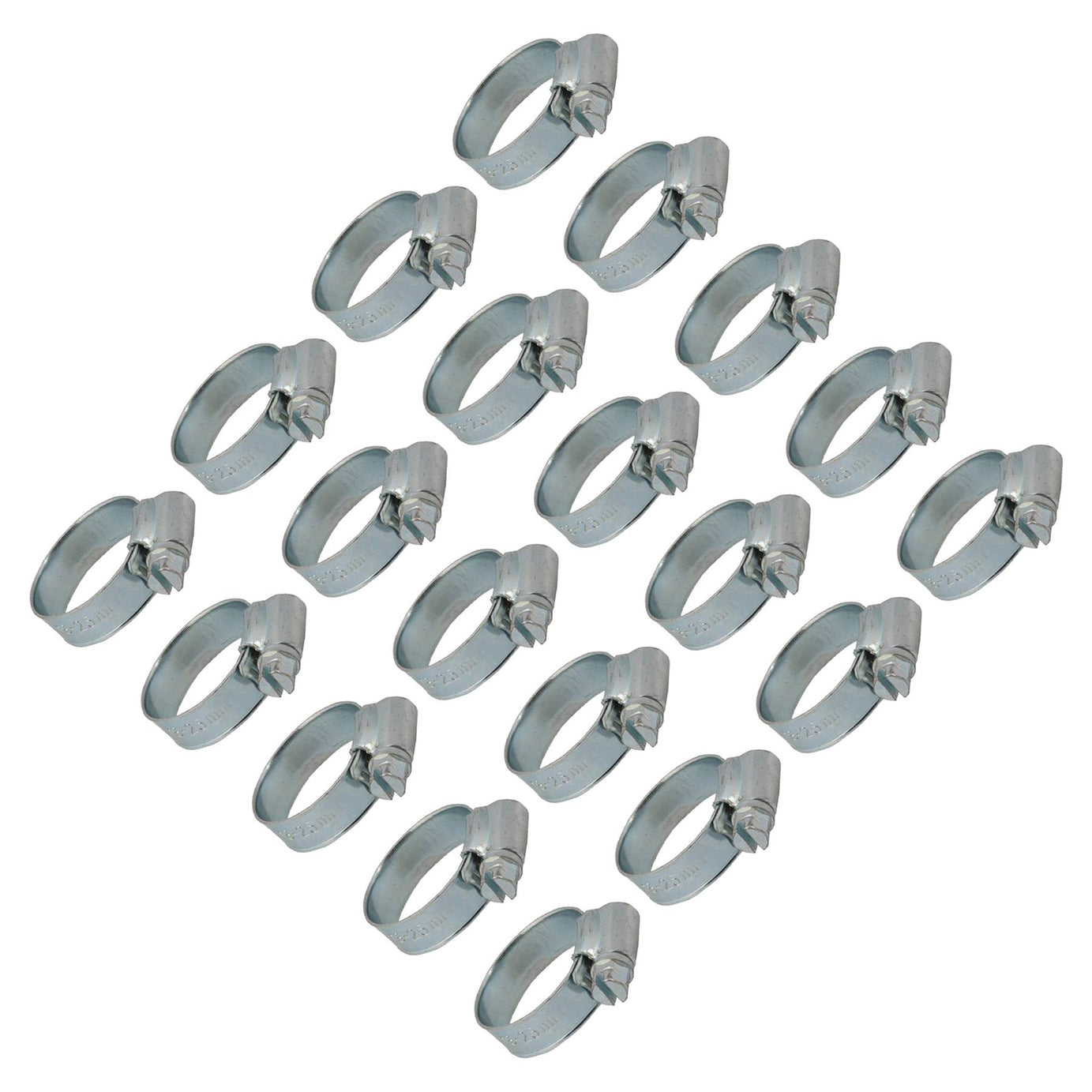 20 x Hose Clips Genuine Worm Drive Fuel Hose Clamps Clips 18 - 25mm