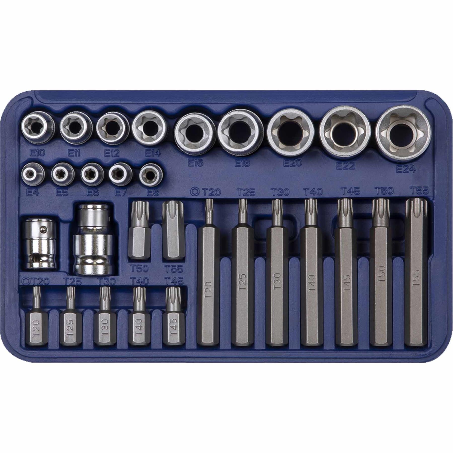TRX-Star* Socket & Bit Set 30pc 1/4", 3/8" & 1/2"Sq Drive Sealey