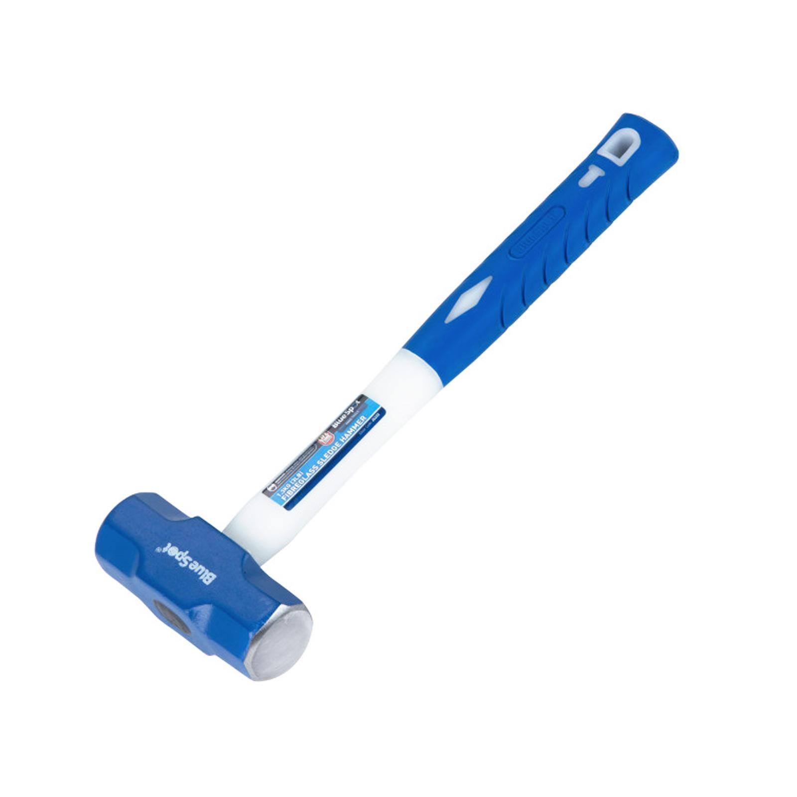 BlueSpot 3lb (1.3kg) Heavy Duty Sledge Hammer SteelHead FibreGlass Shaft Rubber Grip