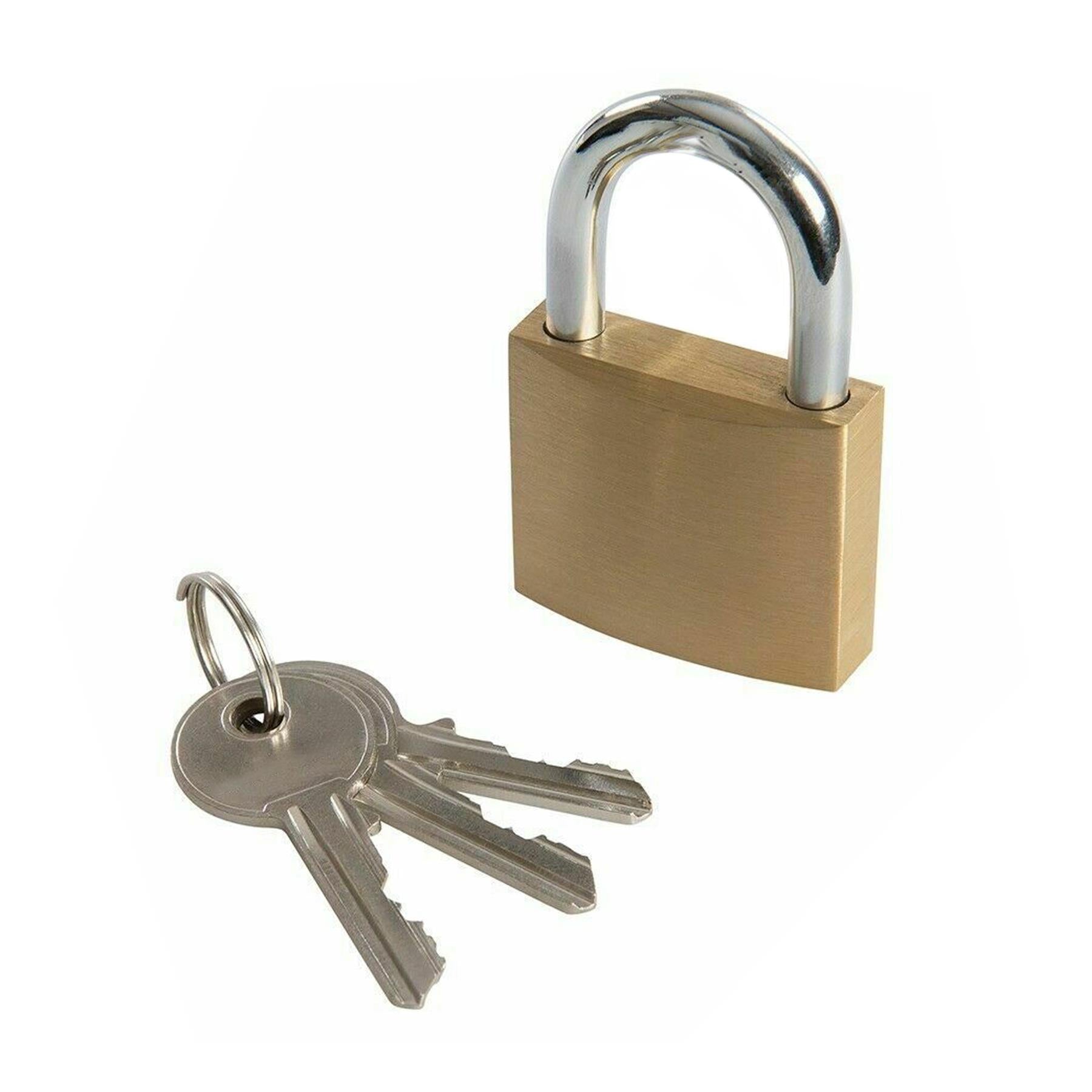 Security 20mm Brass Padlock Luggage Lock Travel Suitcase 4 Pcs