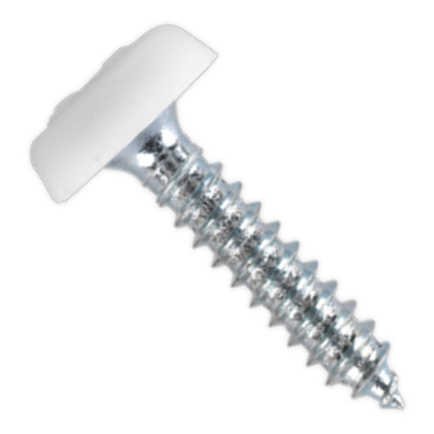 Sealey Numberplate Screw Plastic Head 4.8 x 24mm White Pack of 50