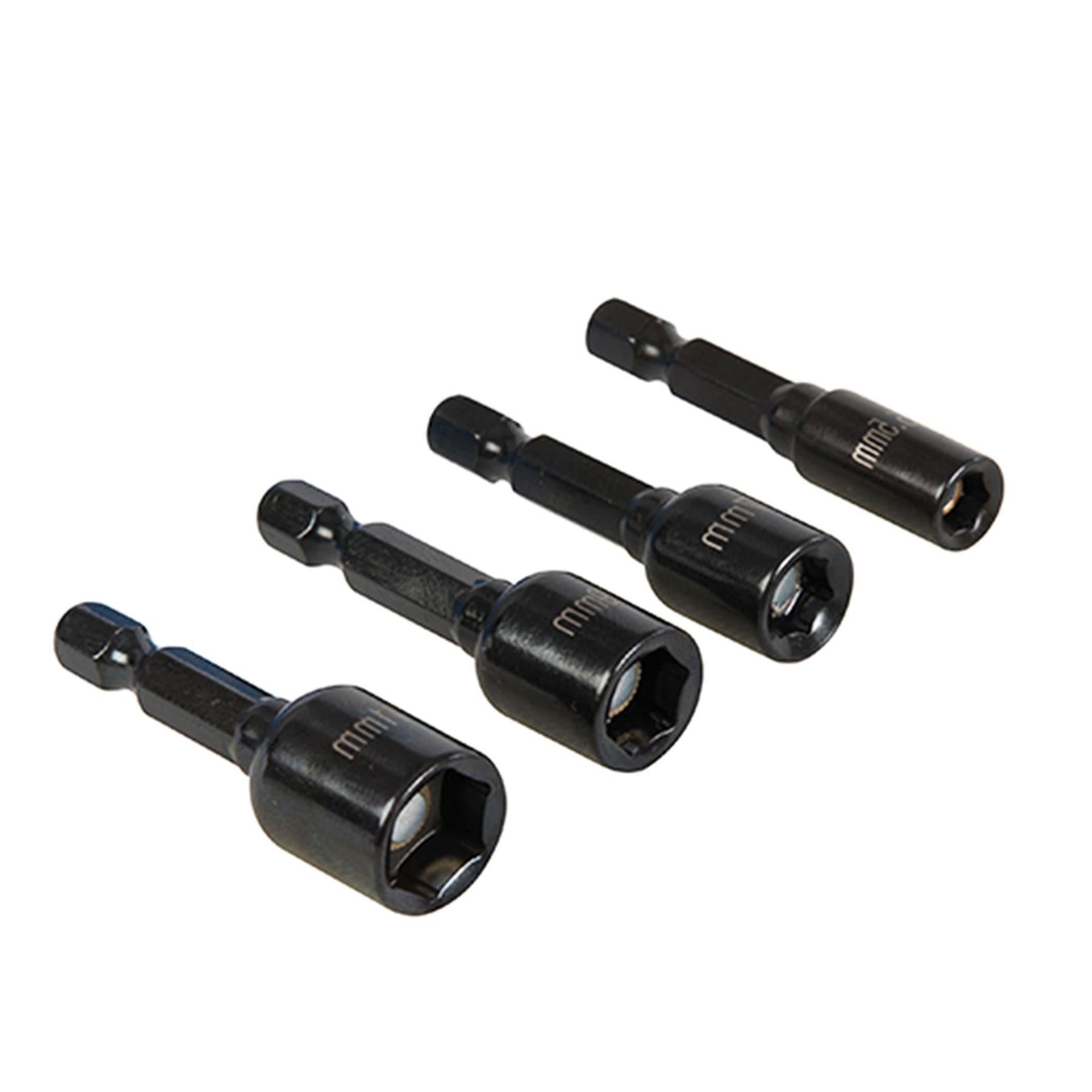 Magnetic Nut Driver Set 5  12mm Hex Drive Drill Socket Use With Power Drills