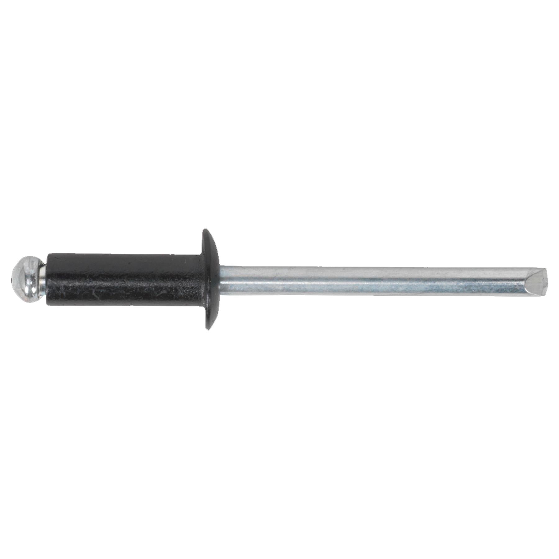 Sealey Aluminium Rivet Black Standard Flange 4.8 x 14mm Pack of 200