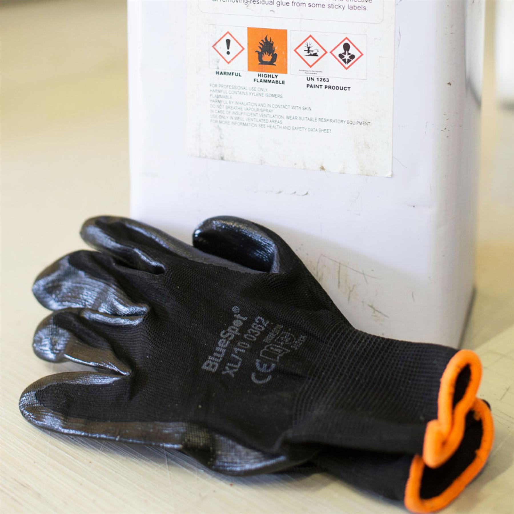 BlueSpot XXL Nitrile / Latex Coated Work Gloves Mens Builders Gardening Grip