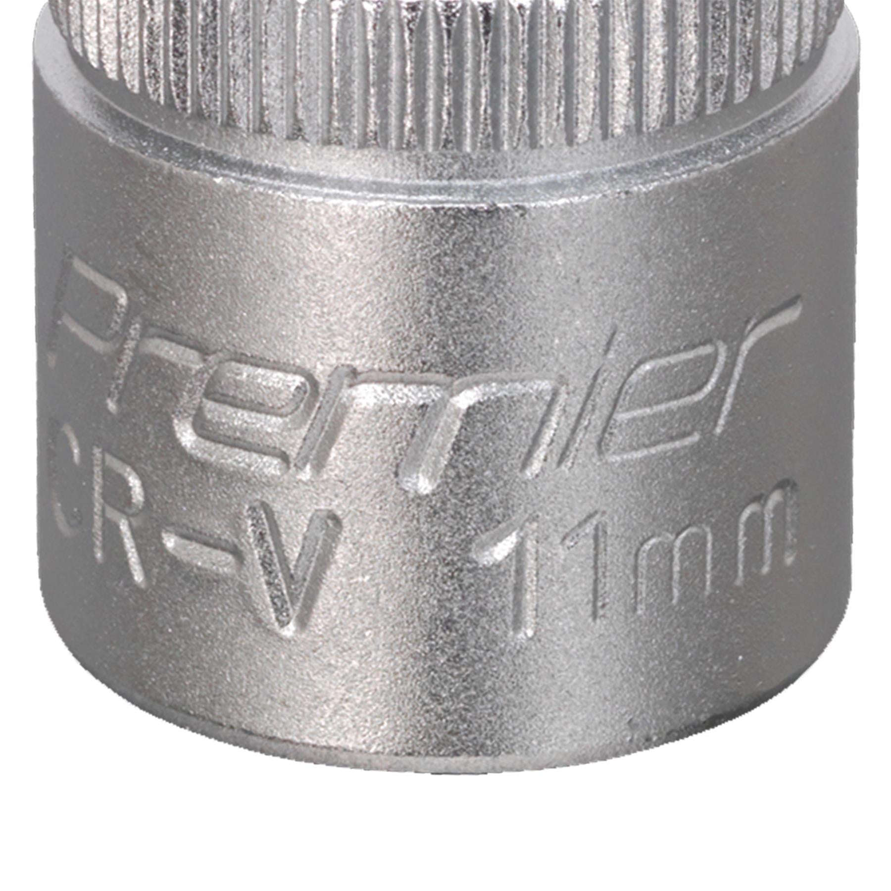 Sealey WallDrive Socket 11mm 1/2"Sq Drive Chrome Vanadium steel