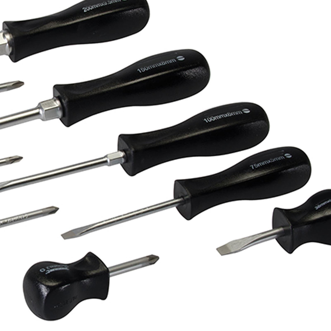 11Pce Soft Grip Screwdriver Set Magnetic Tip Chrome Vanadium Hardened Steel