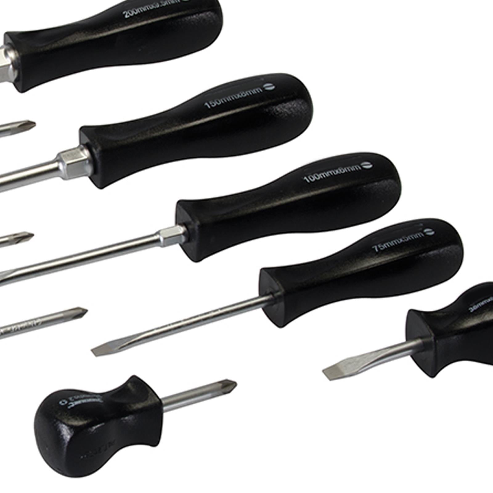 11Pce Soft Grip Screwdriver Set Magnetic Tip Chrome Vanadium Hardened Steel