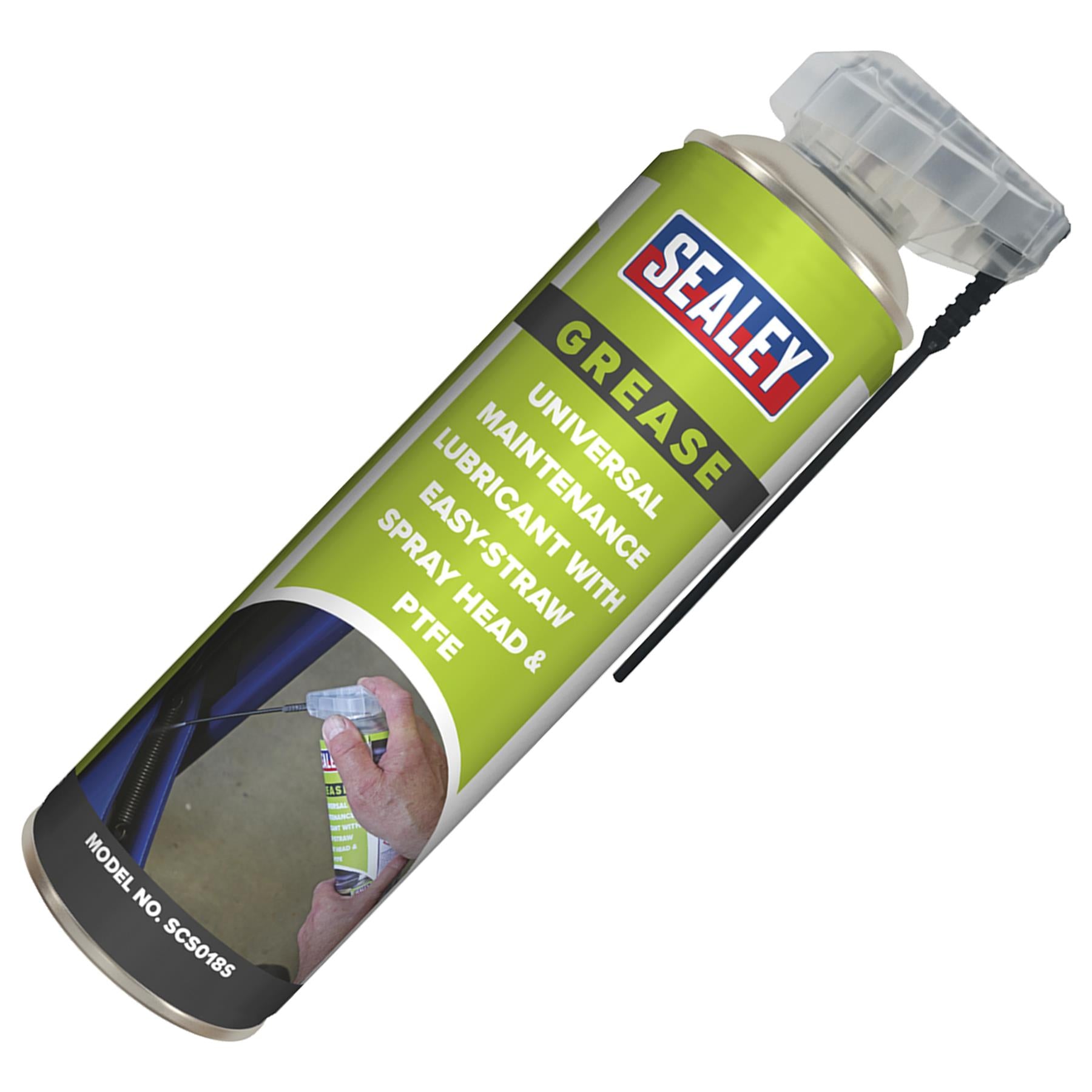 Sealey Maintenance Lube Easy-Straw Spray Head & PTFE 500ml Single