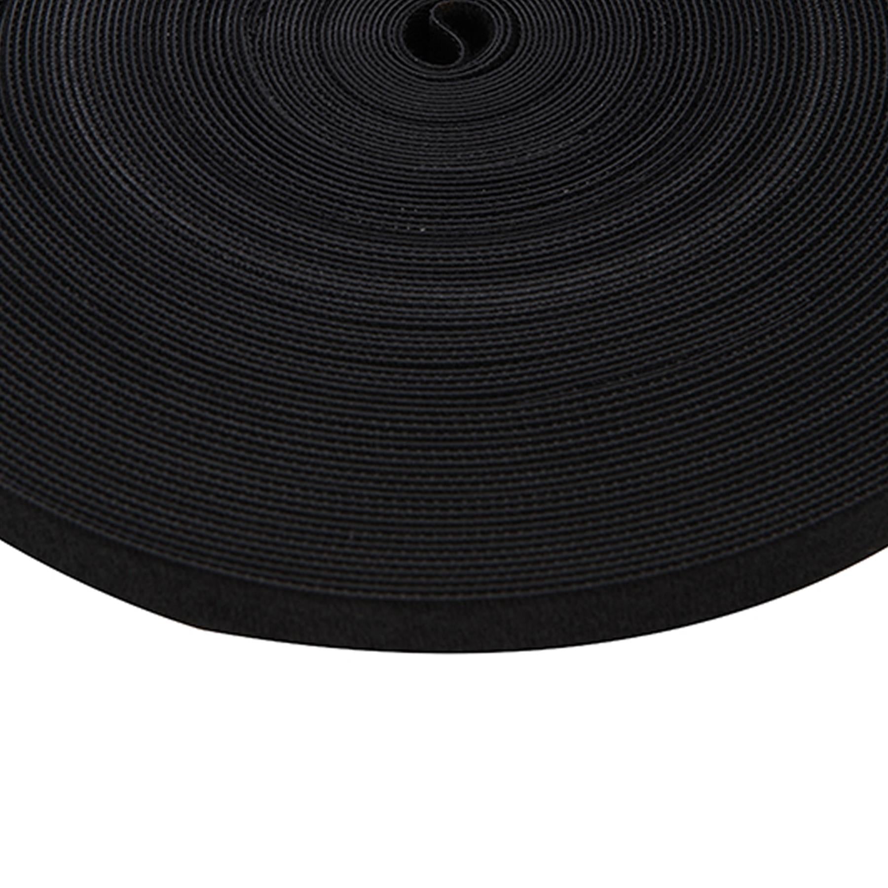Self-Wrap Hook & Loop Tape Black - 13mm X 25M Reusable & Flexible Self-Gripping
