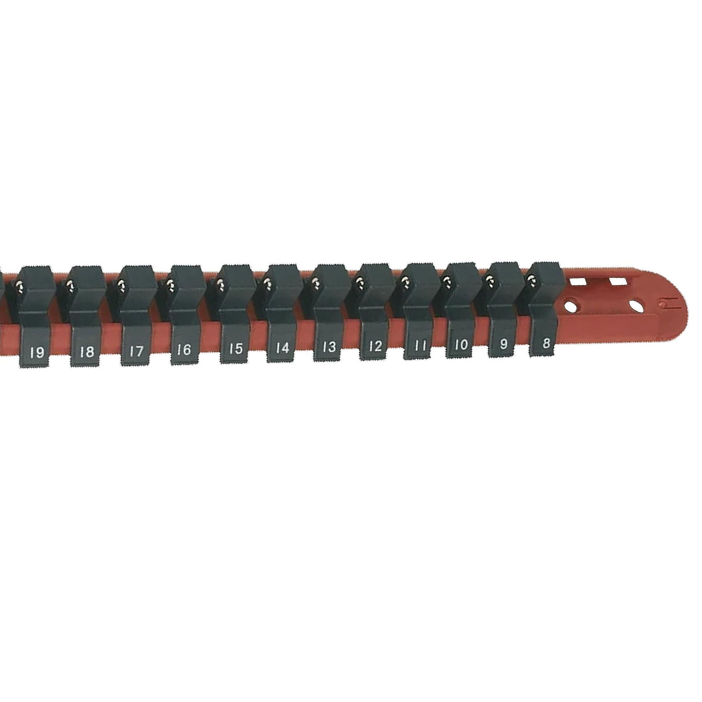 Sealey Socket Retaining Rail with 17 Clips 1/2"Sq Drive
