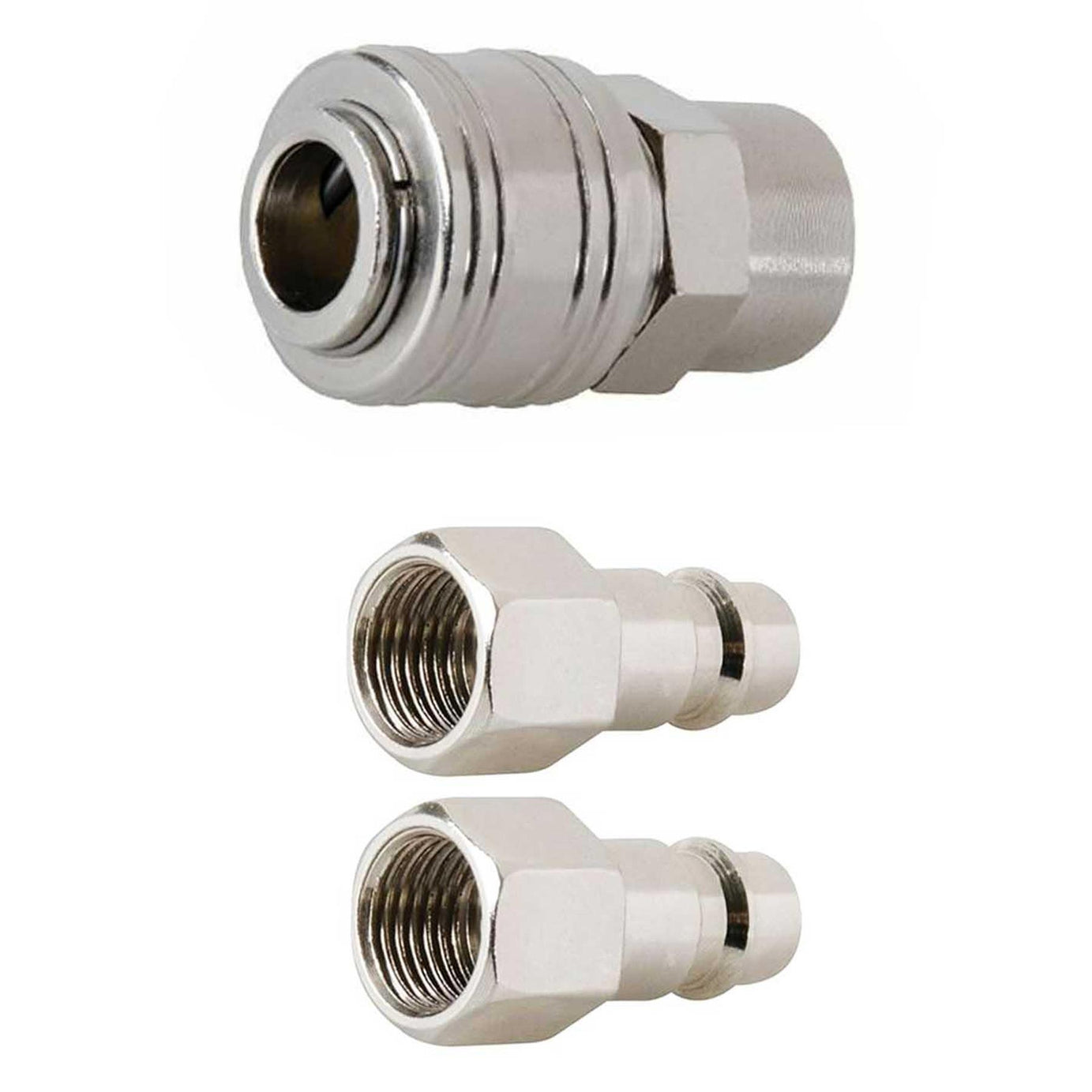 Euro Air Line Hose Quick Connector Bayonet Coupler 5 Pc Mixed Set 1/4 Bsp Female