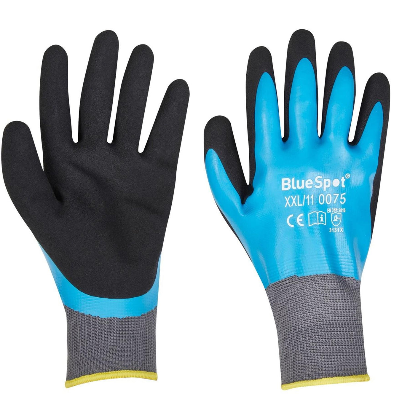 Blue Spot Latex Water Resistant Gloves (XXL)