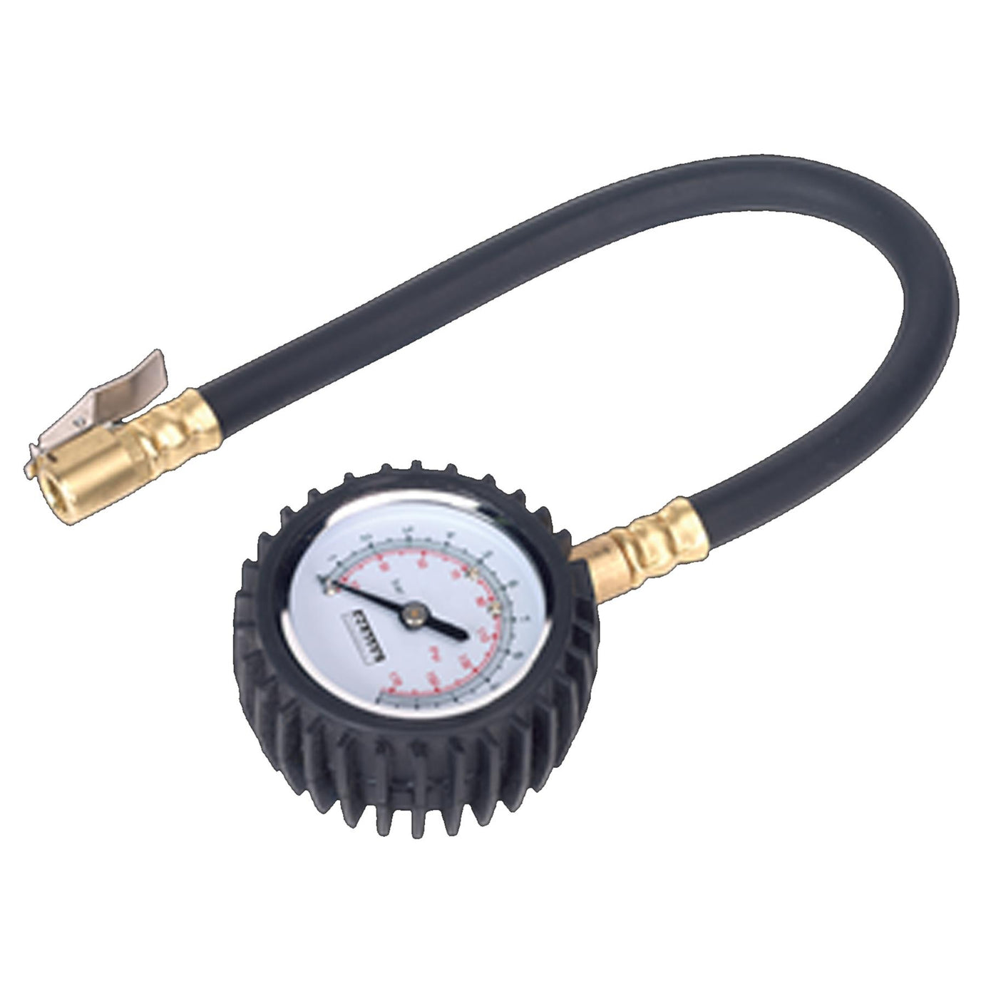 Sealey Tyre Pressure Gauge with Clip-On Chuck 0-7bar(0-100psi)