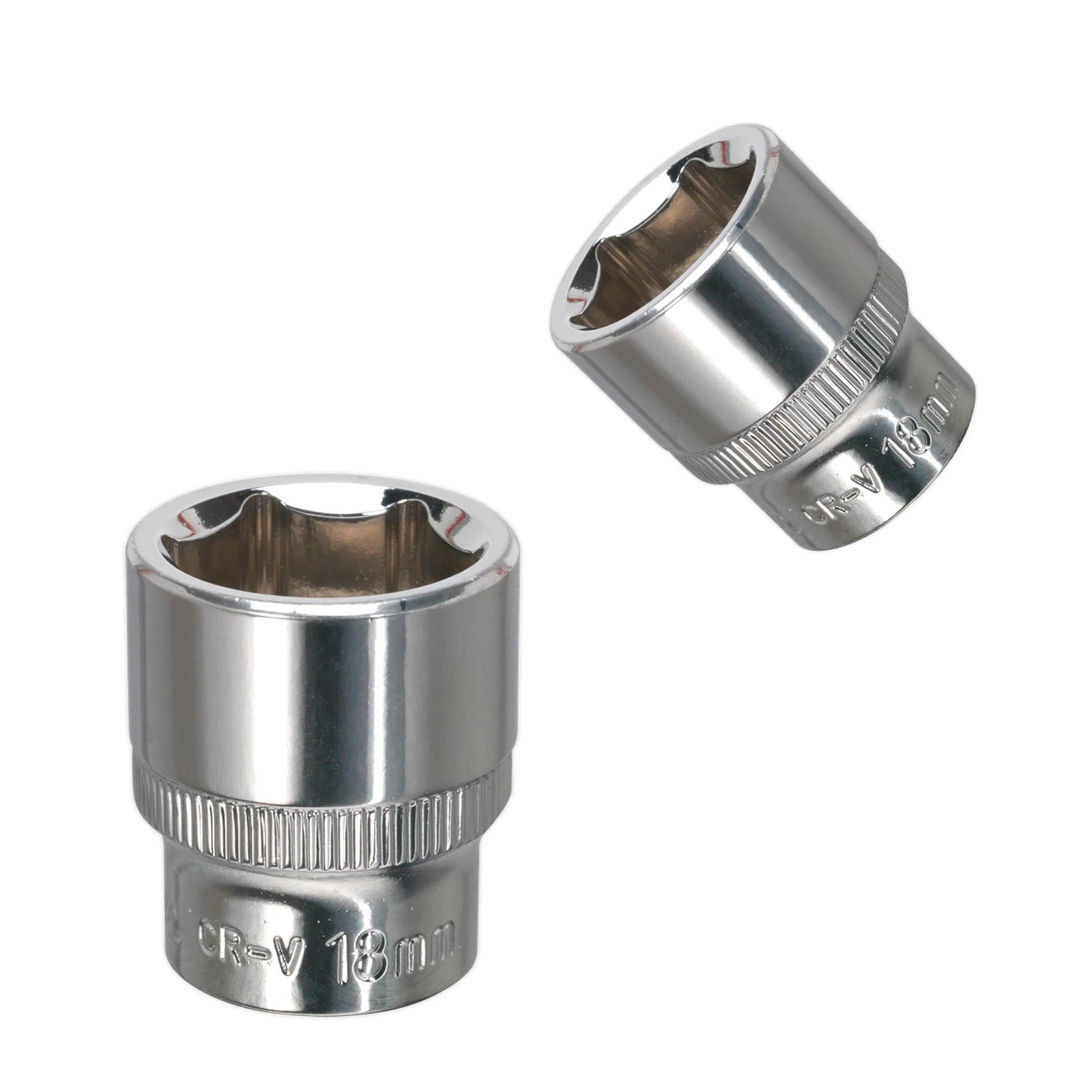 Sealey WallDrive Socket 18mm 3/8"Sq Drive Fully Polished