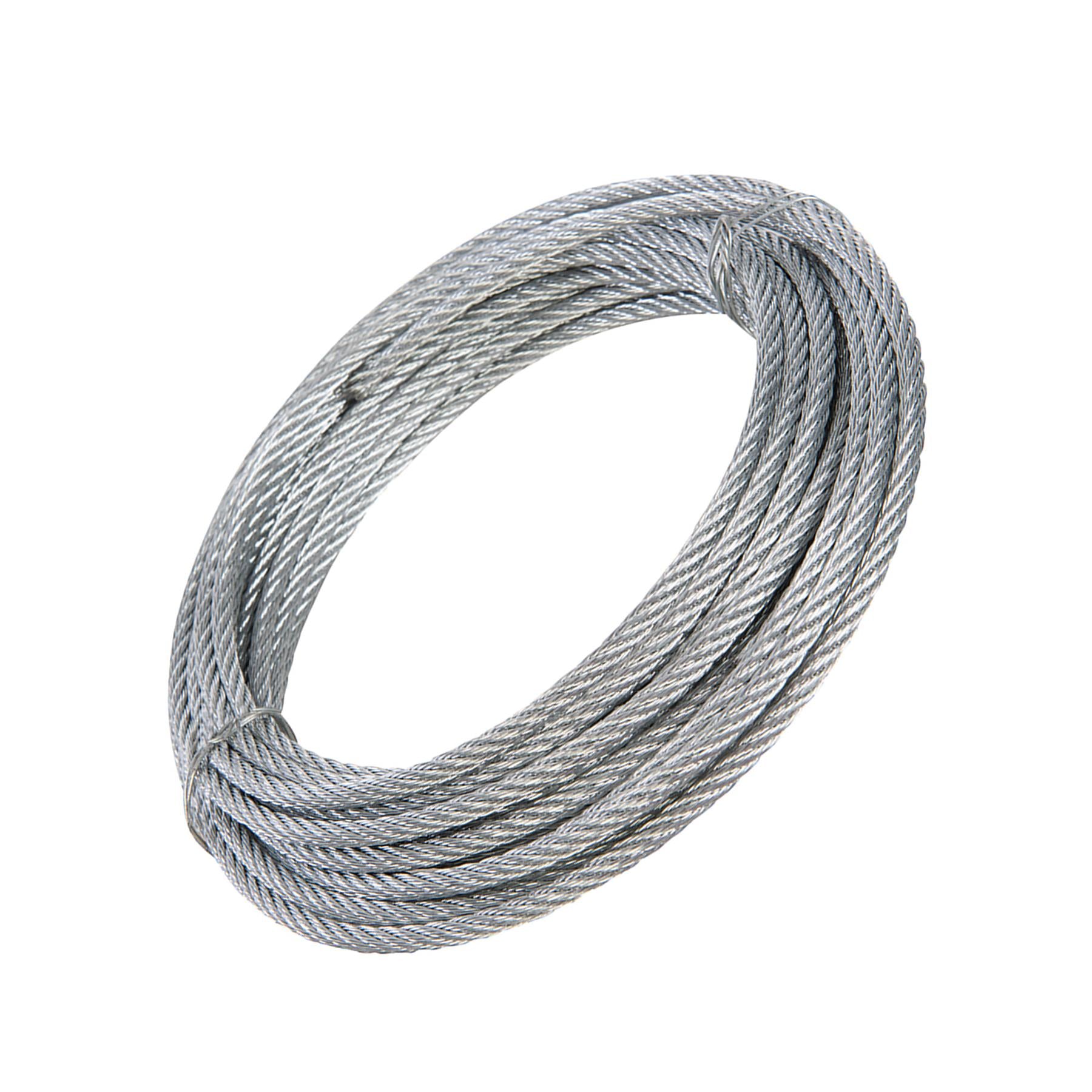 Galvanised Wire Rope - 4mm X 10M Zinc Plated Corrosion Resistant & Weatherproof