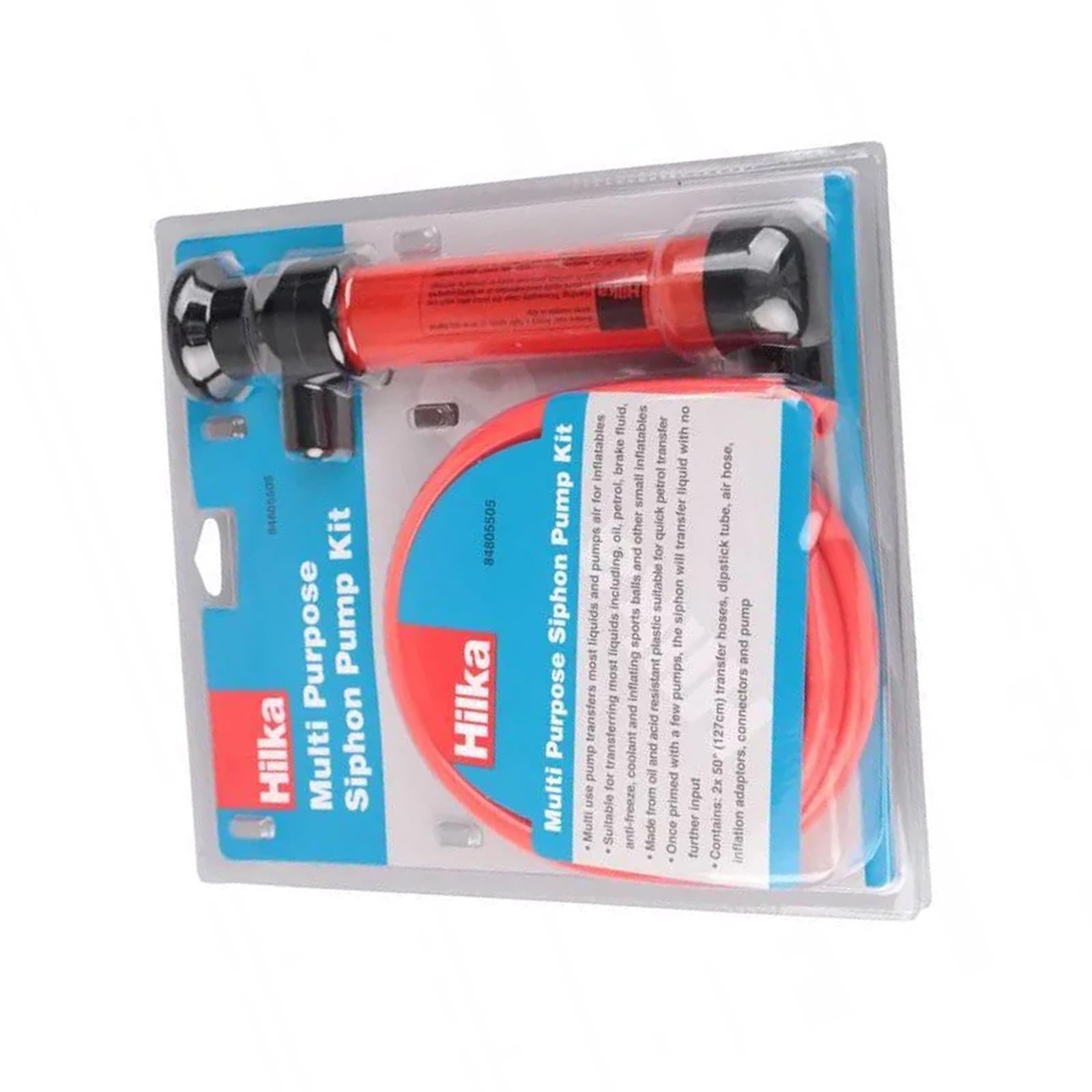 Multi Purpose transfers most liquids and pumps air for inflatables Siphon Pump Kit