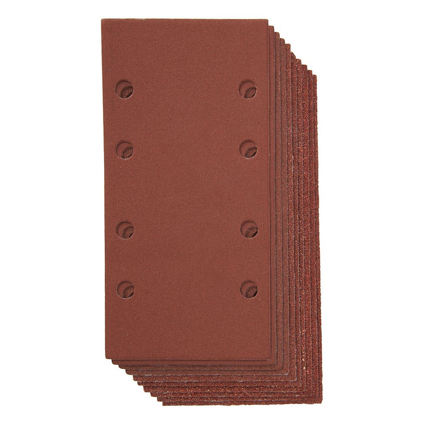 10 x 1/3 Punched Sanding Sheets, 93 x 190mm Sandpaper Pads Sander Hook and Loop Mix Grit