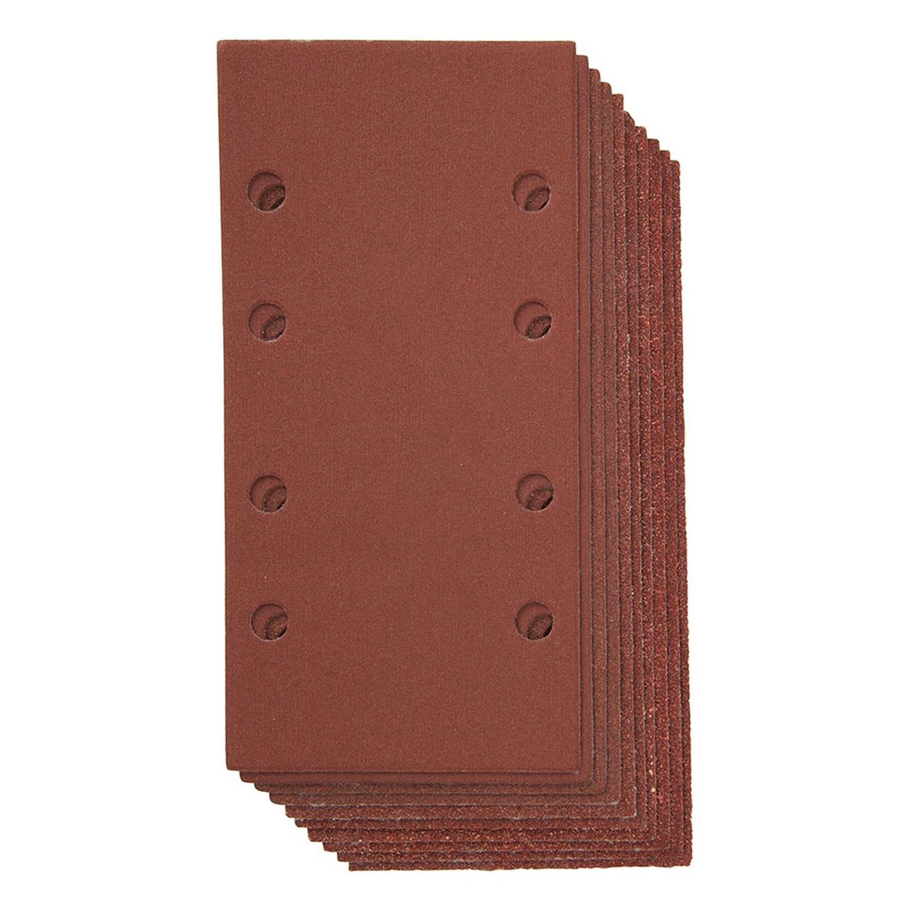 10 x 1/3 Punched Sanding Sheets, 93 x 190mm Sandpaper Pads Sander Hook and Loop Mix Grit
