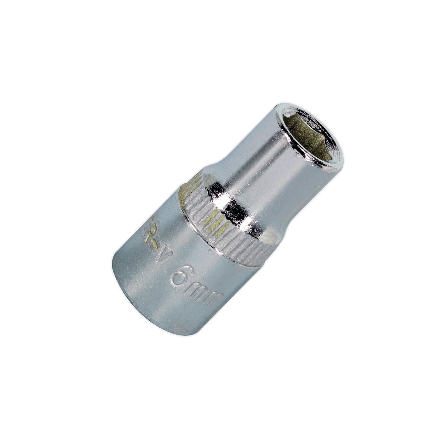 Sealey WallDrive Socket 6mm 1/4"Sq Drive Fully Polished