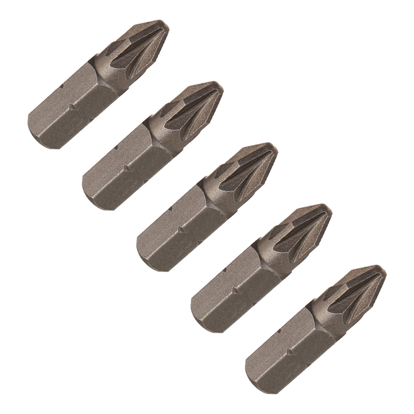 Pozidriv PZ2 Screwdriver Bits CRV Chrome Vanadium Steel 1/4" Hex Drive 5Pcs