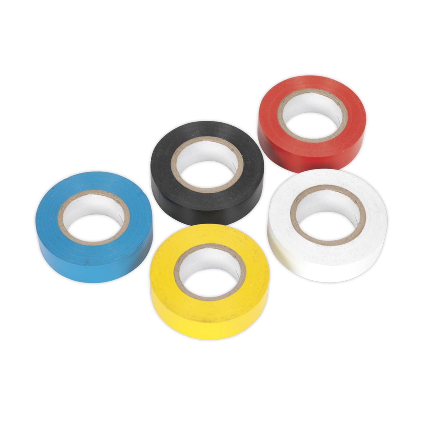 Sealey PVC Insulating Tape 19mm x 20m Mixed Colours Pack of 10